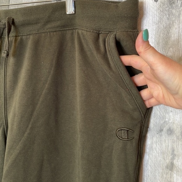 CHAMPION Men’s‎ olive green sweatpants w/ pockets and drawstring waist. XXL. EUC - Picture 2 of 11
